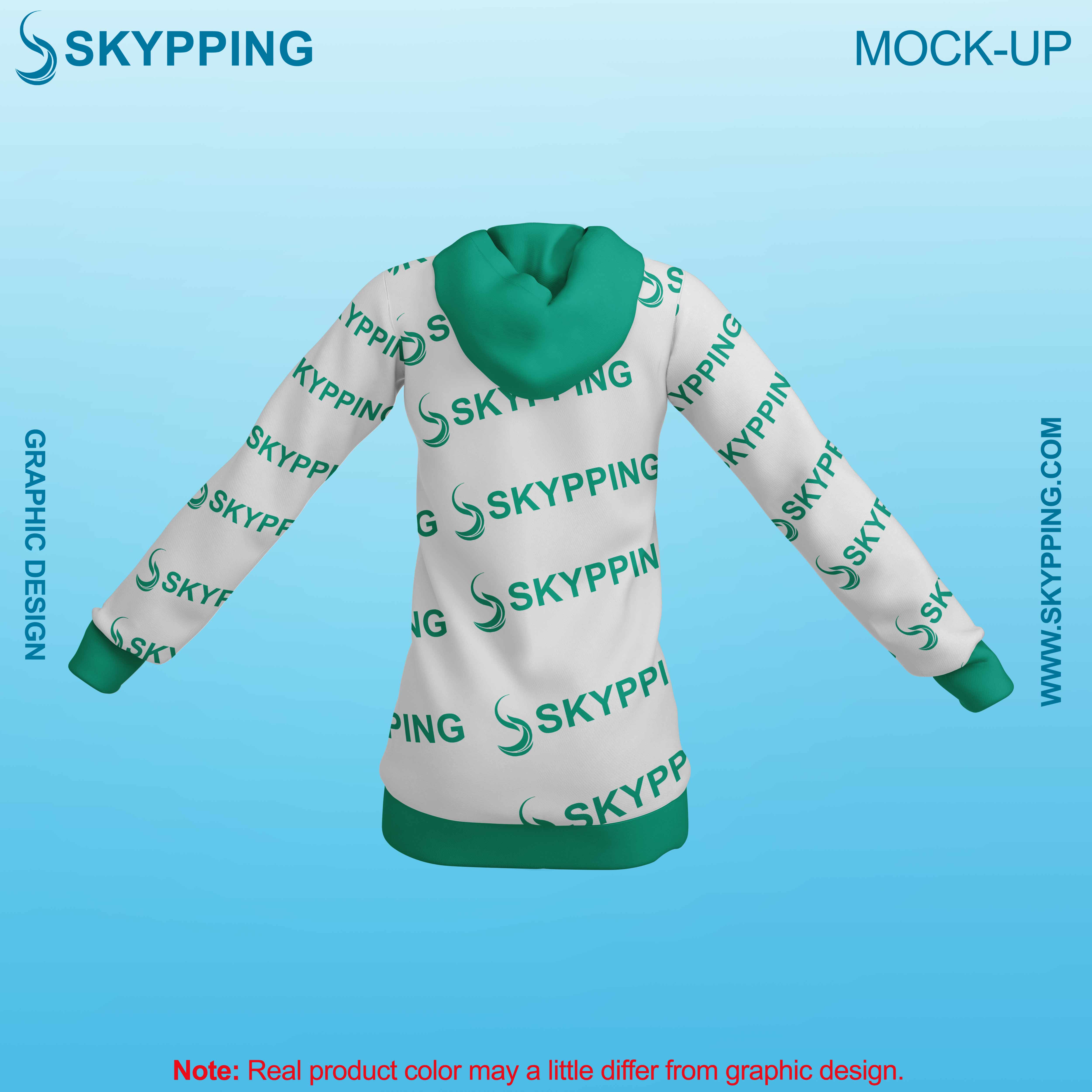 White Combo Pull Over Hoodie with Kangroo Pockets for Women